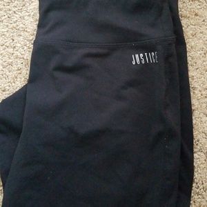 Gently used Justice Black Yoga Pants